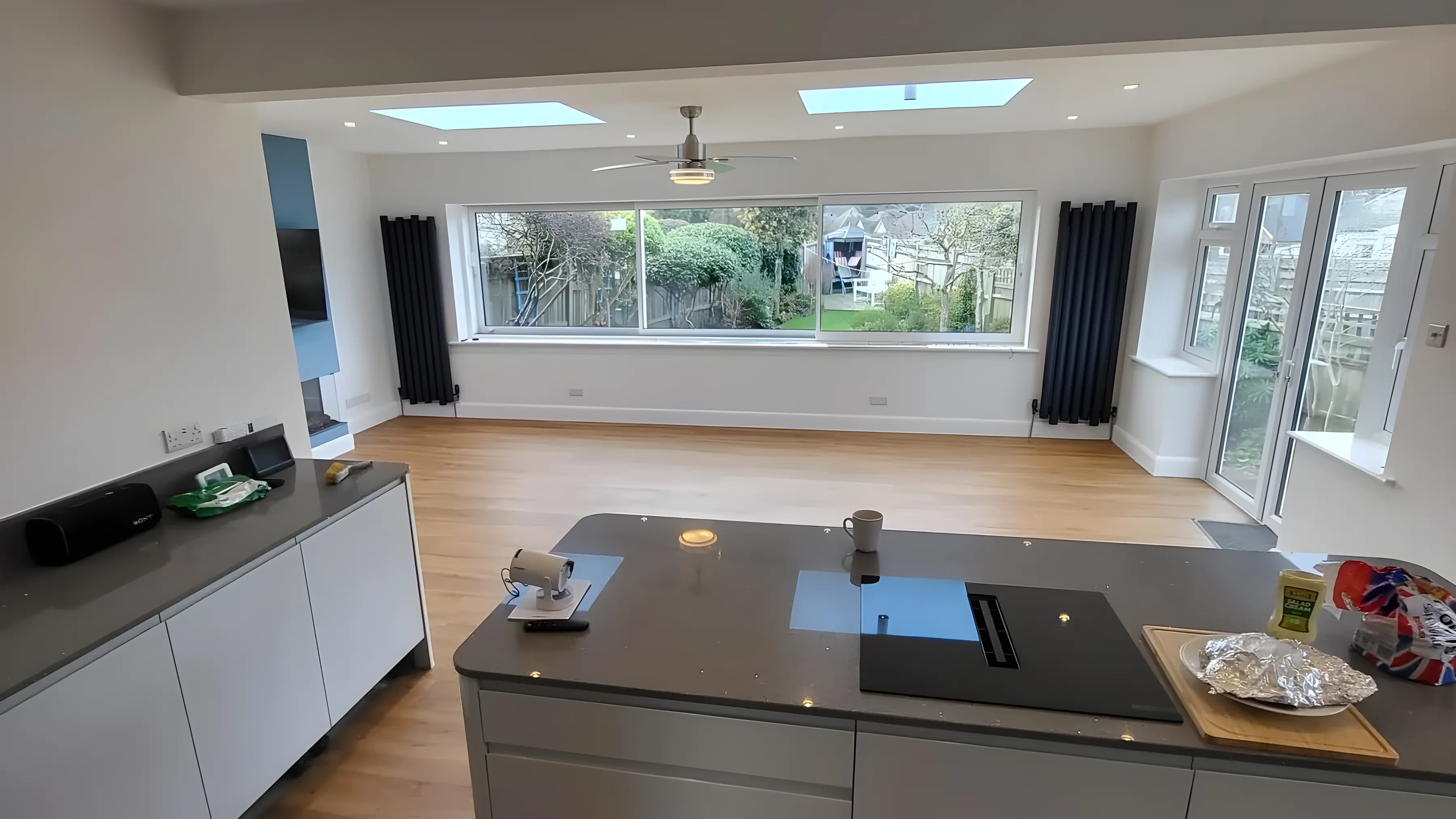 A kitchen finished with oak effect LVT by Park Flooring