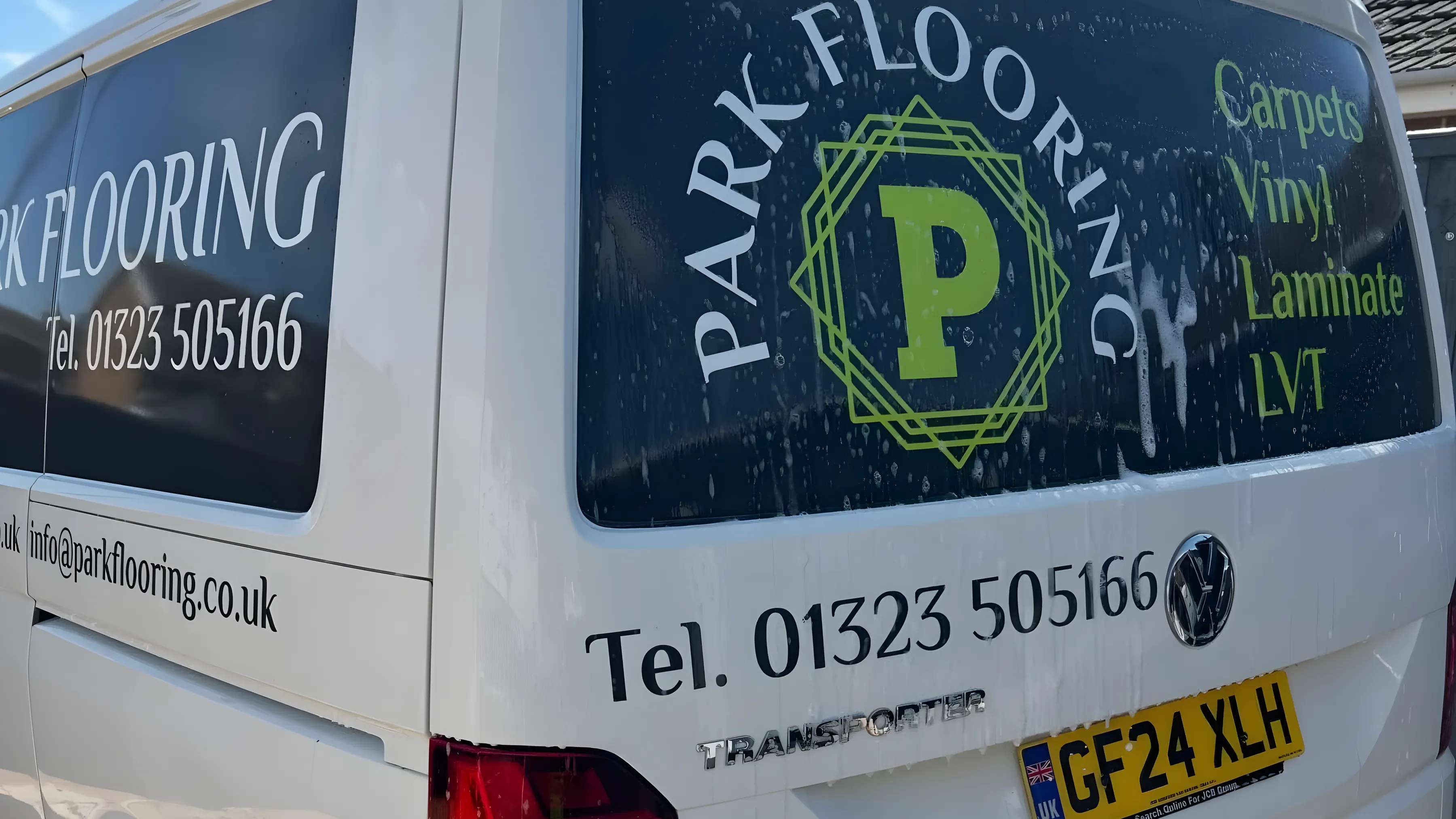 The Park Flooring van, signwritten, out on a job in East Sussex
