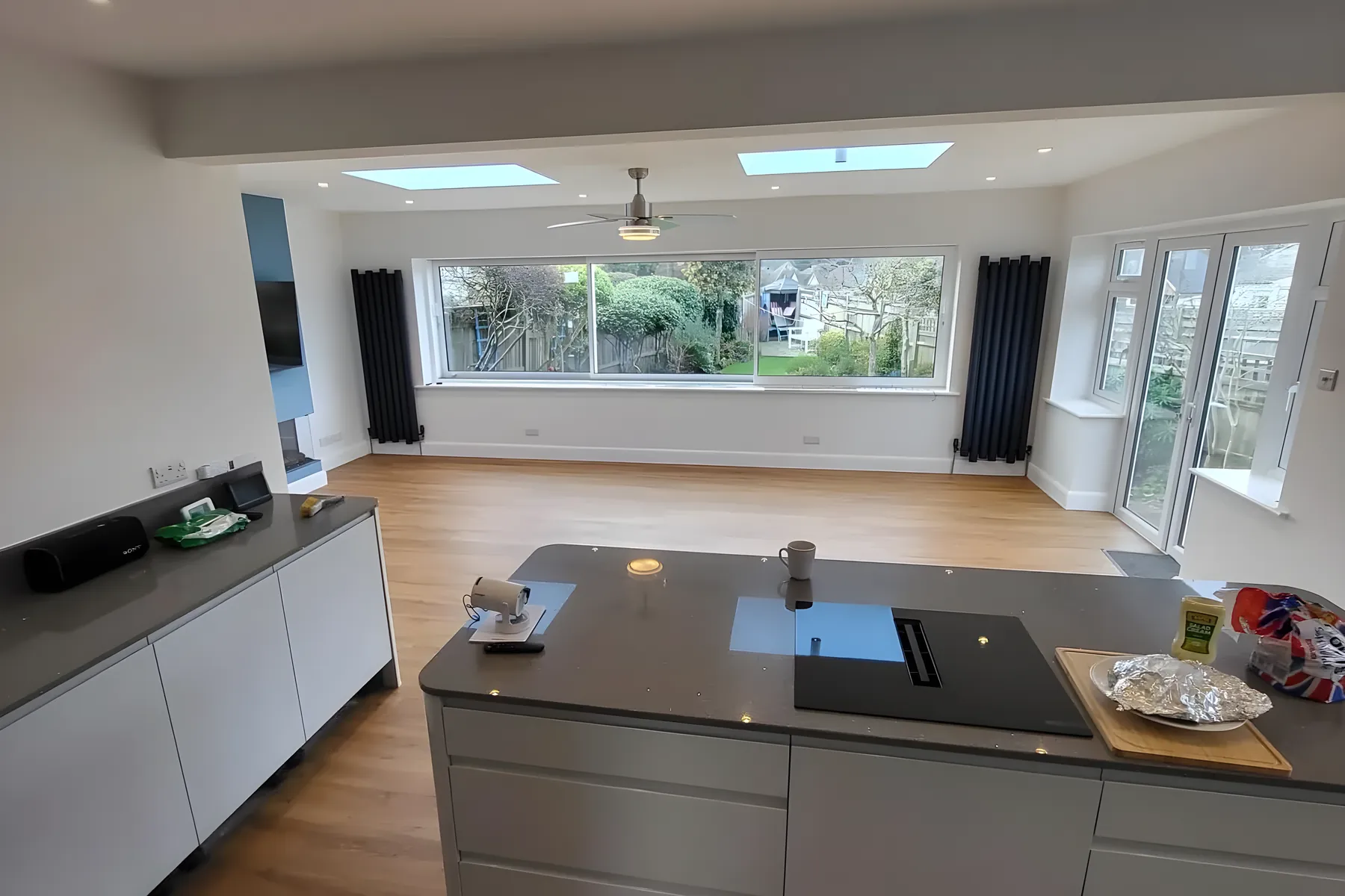 A kitchen after Park Flooring fitted oak effect LVT